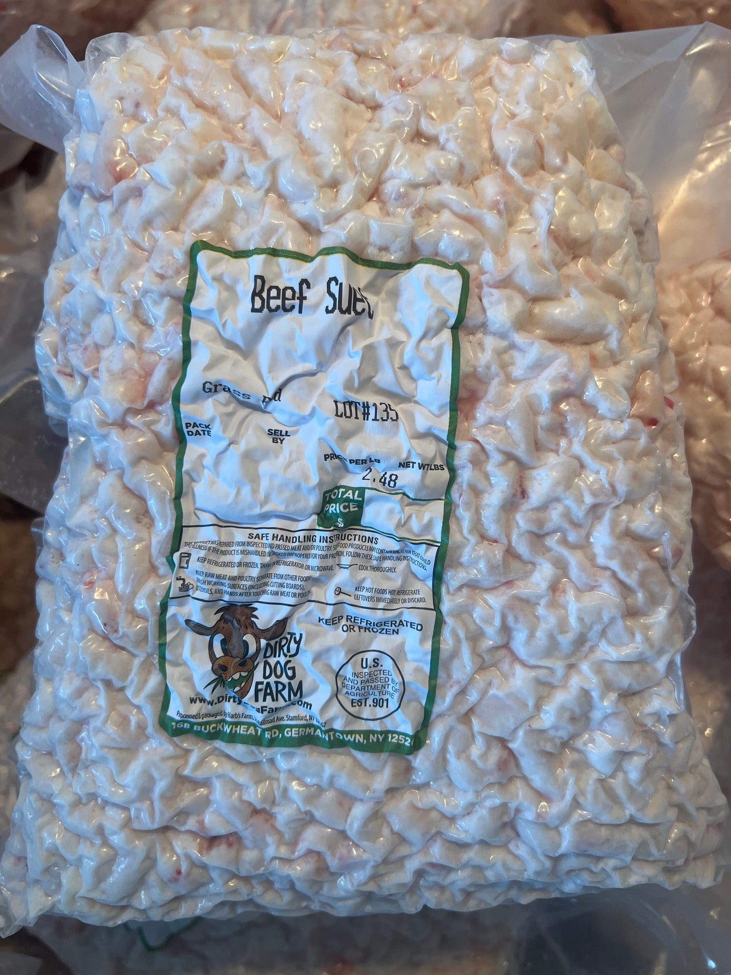 100% Grass-Fed Beef Suet (for Rendering Tallow)